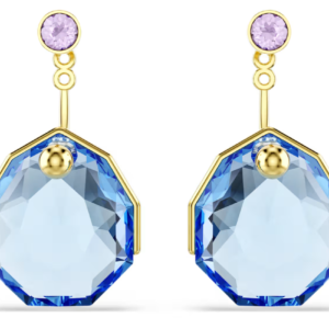 Orecchino jacket Gema Blu, Placcato color oro