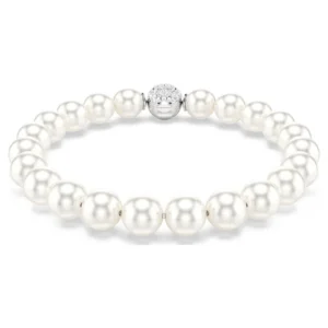 Braccialetto Matrix Crystal Pearl, Bianco, Placcato rodio