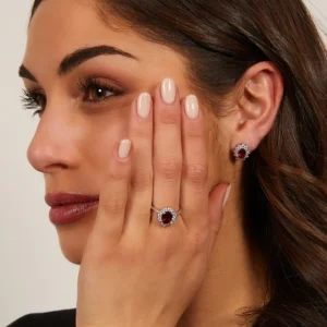 Orecchini Royal Lady Zircone Rubino