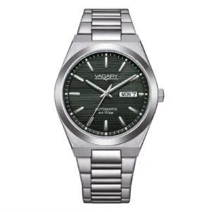 Orologio automatico Vagary IX3-611-41 verde a righe bracciale acciaio