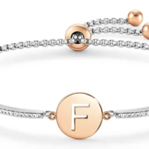 Bracciale Milleluci Lettera F in Acciaio