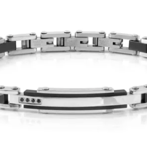Bracciale Strong Diamond con 4 diamanti neri