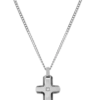 Collana strong diamond croce con diamantino nero