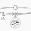 Bracciale rigido amicizia con ciondolo infinito