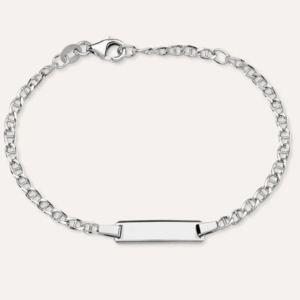 Bracciale Con Targhetta Silver Baby Argento Rodiato