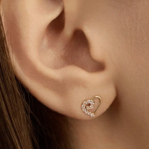 Orecchini Lobo Bon Ton Oro Giallo Cubic Zirconia