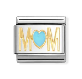 Link Composable Oro Giallo scritta Mamma