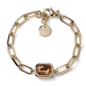 Bracciale Joya catena e cristallo giallo