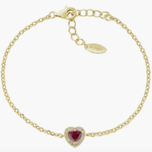 Bracciale Dorato Dolce Cuore Rubino