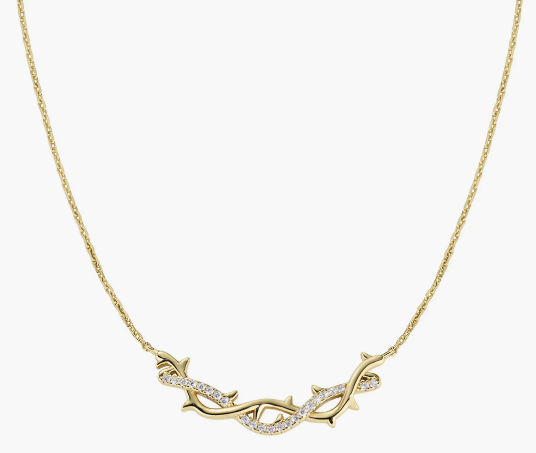 Collana Corona di Spine Dorata