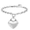 Luca Barra bracciale donna in acciaio con cuore lettera