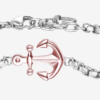 BRACCIALE UOMO IN ACCIAIO IP ROSE CON ANCORA