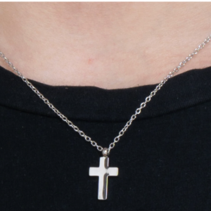 COLLANA UOMO IN ACCIAIO CON CROCE