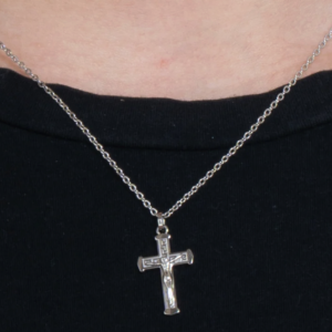 COLLANA UOMO IN ACCIAIO CON CROCIFISSO