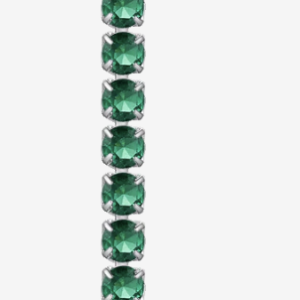 MONO ORECCHINO TENNIS DONNA IN ACCIAIO CON ZIRCONI VERDI