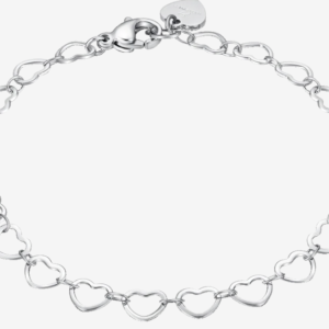 BRACCIALE DONNA IN ACCIAIO CON CUORI