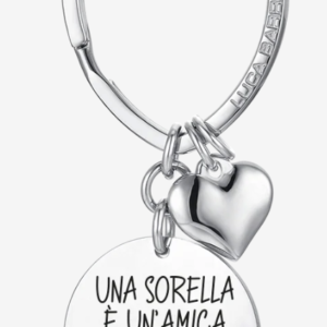 PORTACHIAVI DONNA IN ACCIAIO UNA SORELLA E' UN'AMICA PER SEMPRE