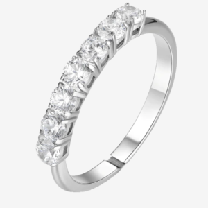 ANELLO DONNA IN ACCIAIO CON ZIRCONI BIANCHI MISURA M