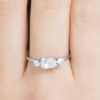 ANELLO DONNA IN ACCIAIO CON ZIRCONI BIANCHI