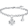 Bracciale Donna Con Quadrifoglio E Cuore