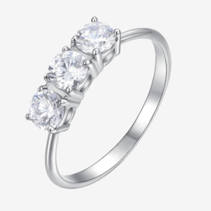 ANELLO DONNA IN ACCIAIO CON CRISTALLI BIANCHI - TAGLIA 14