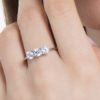 ANELLO DONNA IN ACCIAIO CON CRISTALLI BIANCHI - TAGLIA 14