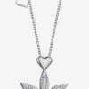 COLLANA DONNA IN ACCIAIO CON FIORE DELLA VITA E CUORE