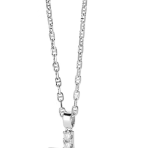 Girocollo Croce in Argento e zirconi bianchi