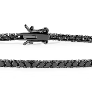 Tennis in Argento brunito 925 e zirconi neri