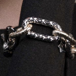 Bracciale maglia mix bicolore