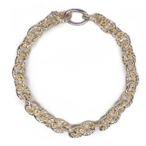 Collana maglia tonda diamantata