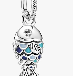 Charm pendente Pesce blu