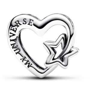 Charm Openwork Cuore con Stella