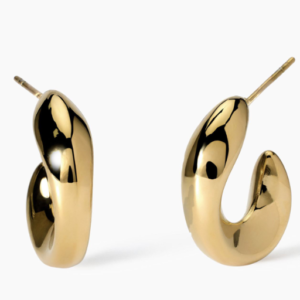 Orecchini a mezzaluna dorati Style 09