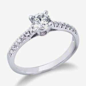 Anello Promesse Donna in Oro bianco