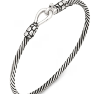 Bracciale rigido Giovanni Raspini in argento coccodrillo