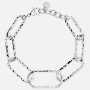 Bracciale kidult in acciaio martellato