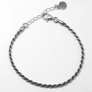 Bracciale Nove25 Fili Corda 050 donna in argento con catena a corda