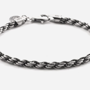 BRACCIALE CORDA IN ARGENTO 080