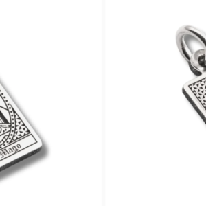 Ciondolo Nove25 in argento lucido con carta tarocchi Il Mago