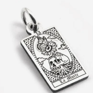 Ciondolo Carta Tarocchi La Morte in argento 925