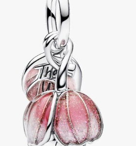 Charm Pendente Fiore "Thank you"