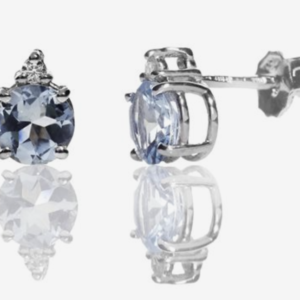 Orecchini Promesse Donna in Oro bianco Acquamarina