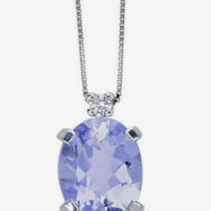 Collana Promesse Donna in Oro bianco Tanzanite