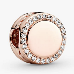 Charm Bottone Scintillante da incidere