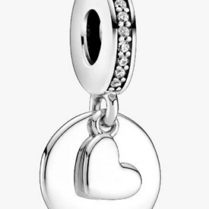 Charm Cerchio e Cuore Pendente da incidere