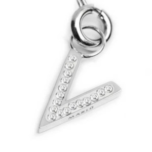 Charm lettera con cristalli