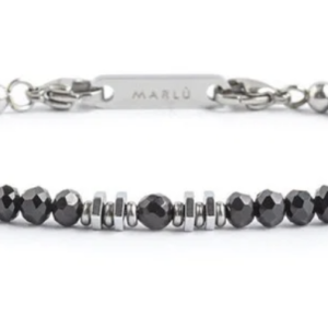 Bracciale ematite e cilindro centrale