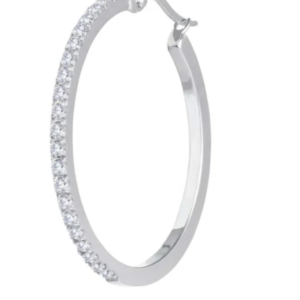 Orecchino a cerchio 3,2 cm con zirconi